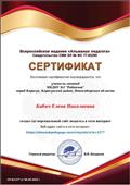Сертификат Всероссийского издания "Альманах педагога" по созданию персонального сайта педагога по сети Интернет 2020г